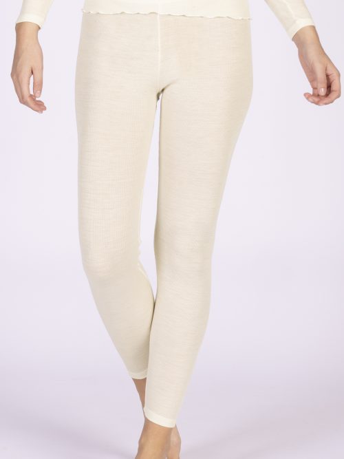 Nina Von C, ullar og silki leggings, kremaðar