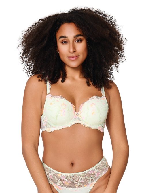 LingaDore T-shirt brjóstahaldari með blúndu Canary Green