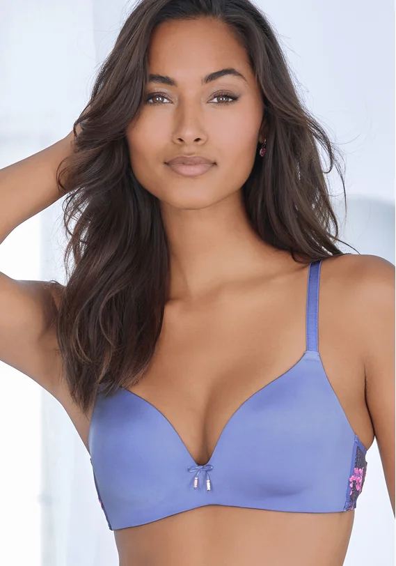 lascana bralette bh blau pink 634651719