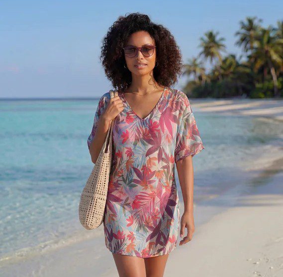 lascana chiffontunika sand bedruckt 657135296a